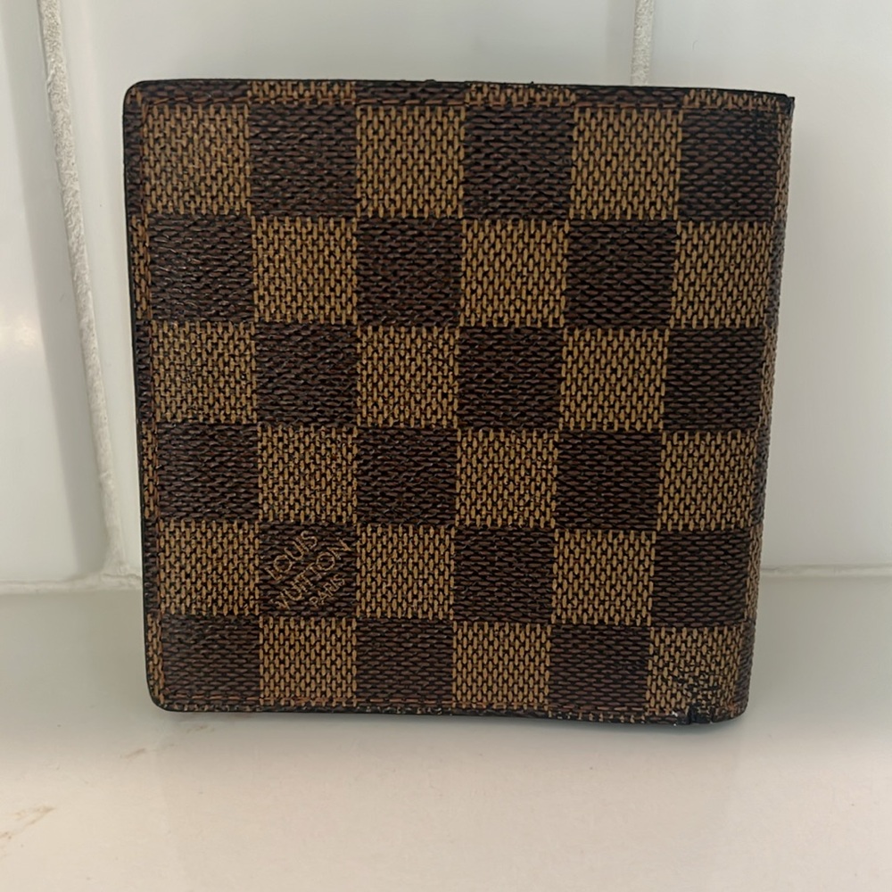 Louis Vuitton Men’s Marco Wallet DE Damier Ebene Canvas Authentic - Picture 3 of 16